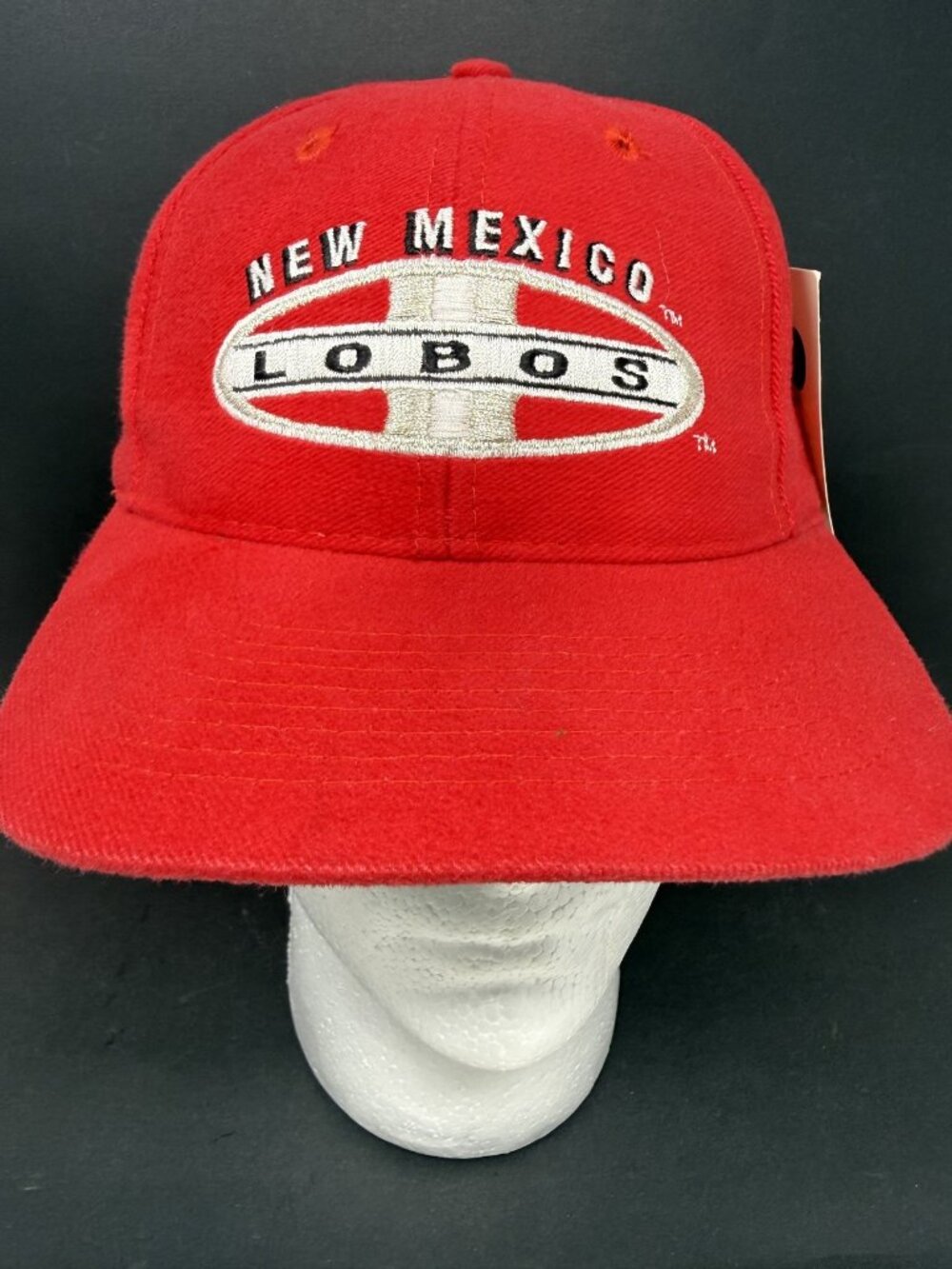 Vtg Sports Specialties New Mexico Lobos Snapback Hat Red NWT Cap Embroidery RARE